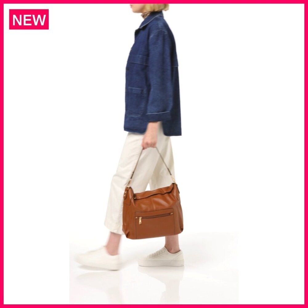 Large Tote Hobo Crossbody Bag Set with Wallet, Synthetic Leather, Multi-Pocket - Picture 8 of 8